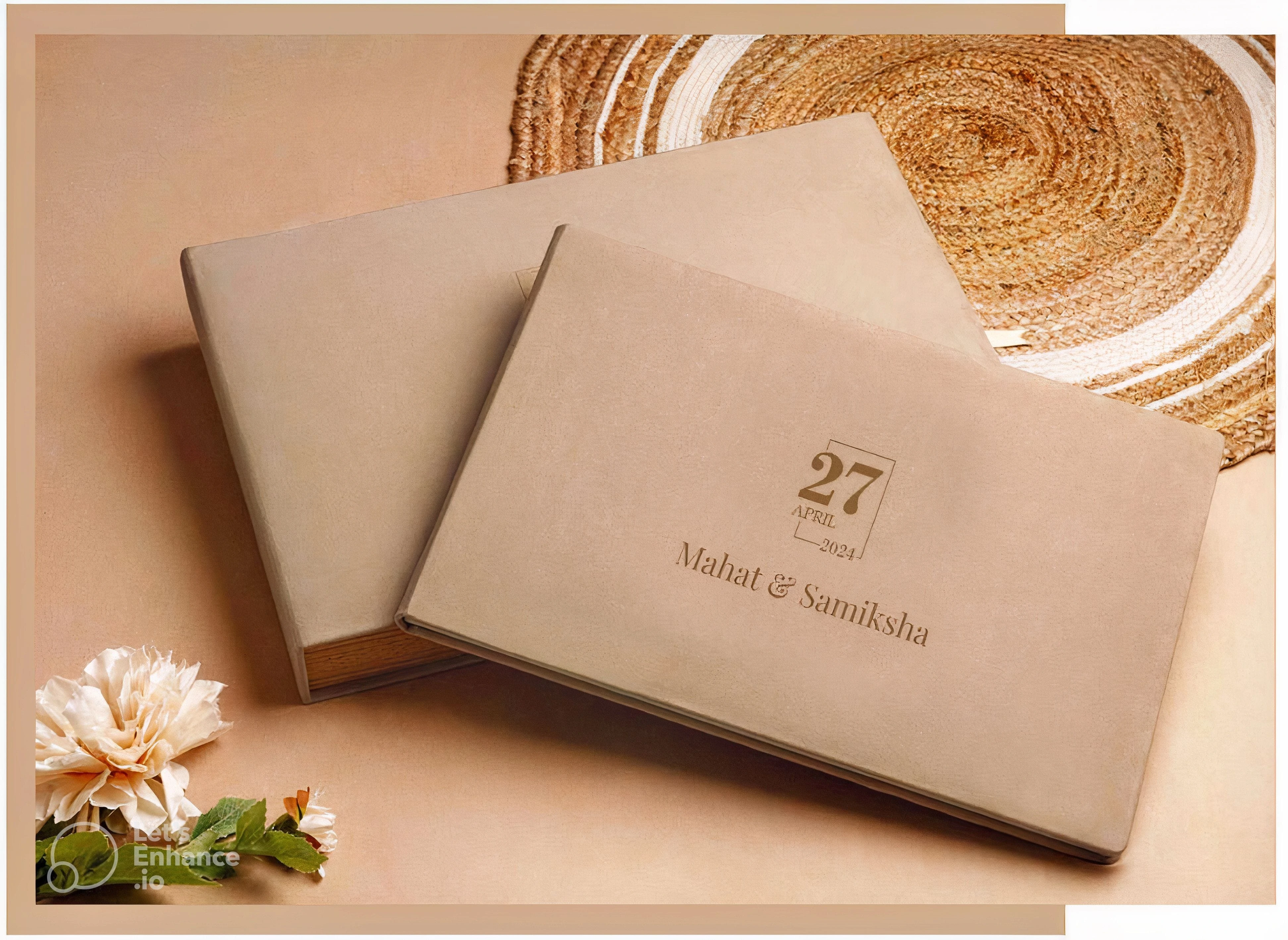 We are A Full Album Design & Printing Service - 12x15 heirloom photo album with layflat pages and linen cover